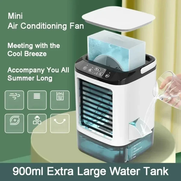Ultrasonic Atomization Air Cooler with Night Light, 3-Speeds - Image 5