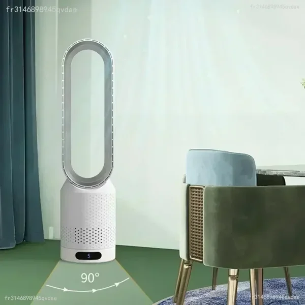 Ultra-Quiet Bladeless Electric Tower Fan with Air Purification - Image 5