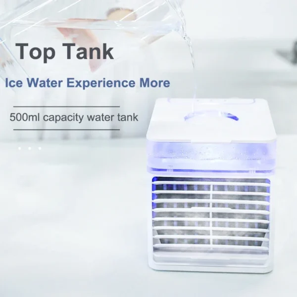 Portable USB Mini Air Cooler, 3 Speeds - Image 2