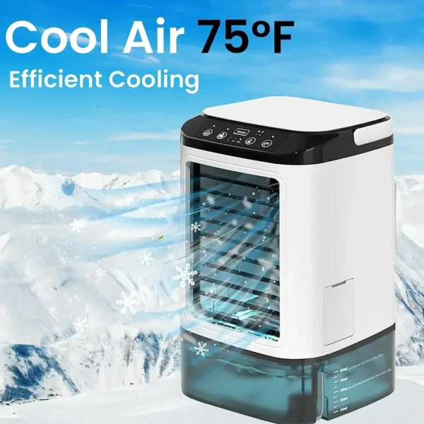 Ultrasonic Atomization Air Cooler with Night Light, 3-Speeds - Image 4