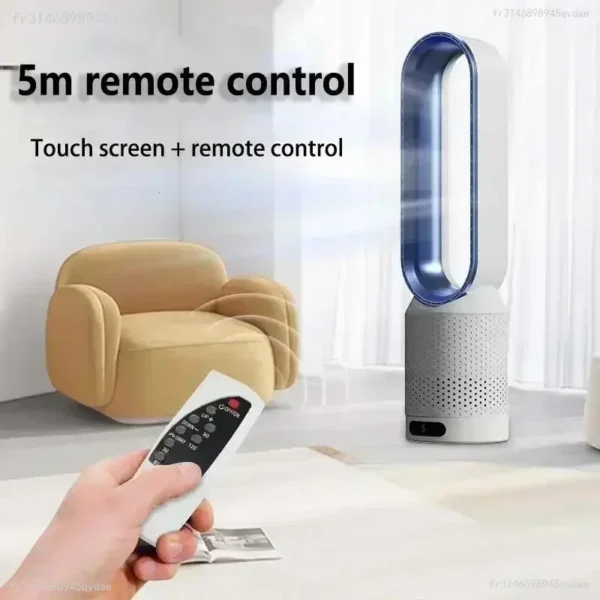 Ultra-Quiet Bladeless Electric Tower Fan with Air Purification - Image 6
