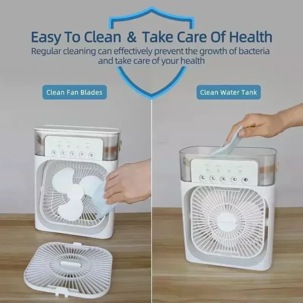 Mini Air Cooler with LED Night Light, Portable Humidifier - Image 6