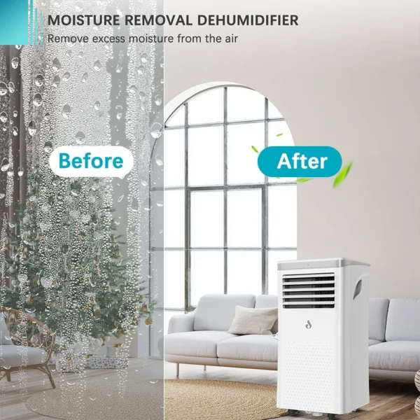 LUKO A011D1-7K Portable Air Conditioner Dehumidifier, 7000BTU Cooling Capacity - Image 4