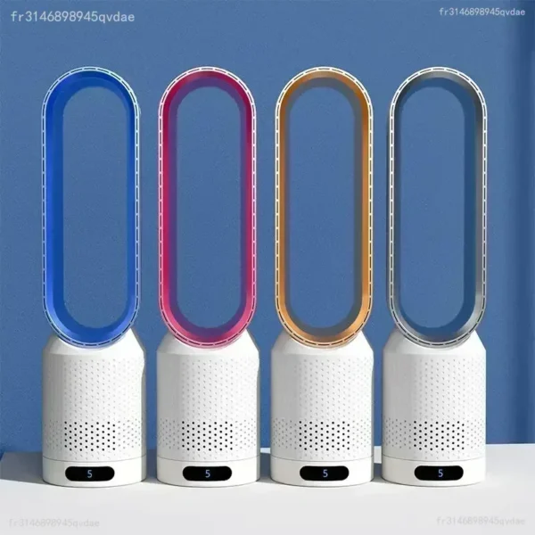 Ultra-Quiet Bladeless Electric Tower Fan with Air Purification - Image 2