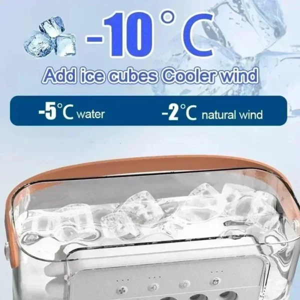 Mini Air Cooler with LED Night Light, Portable Humidifier - Image 2