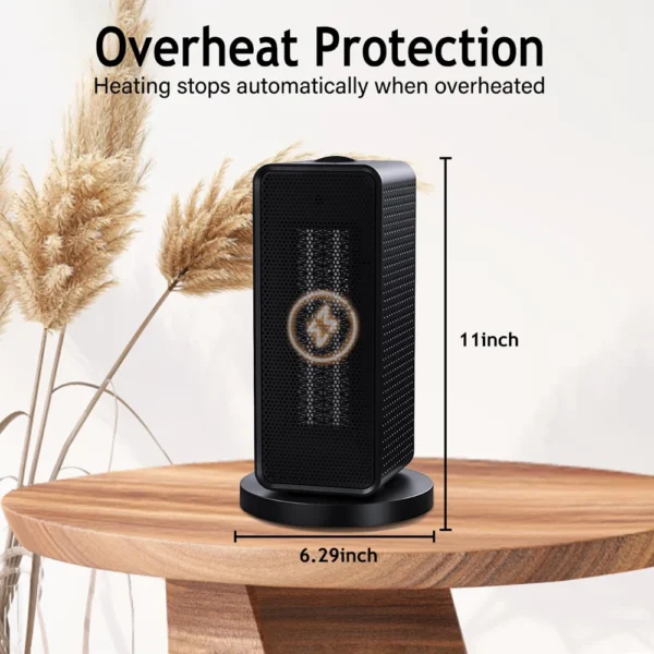 Electric Vertical Heater with 70° Oscillating Head 1200W - Image 5