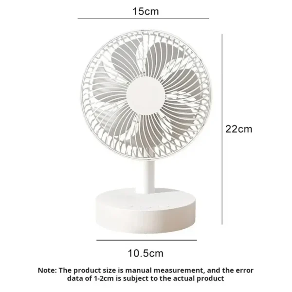 Xiaomi Youpin Rechargable Small Desktop Fan White - Image 4