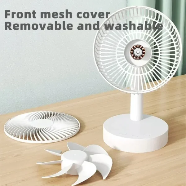 Xiaomi Youpin Rechargable Small Desktop Fan White - Image 2
