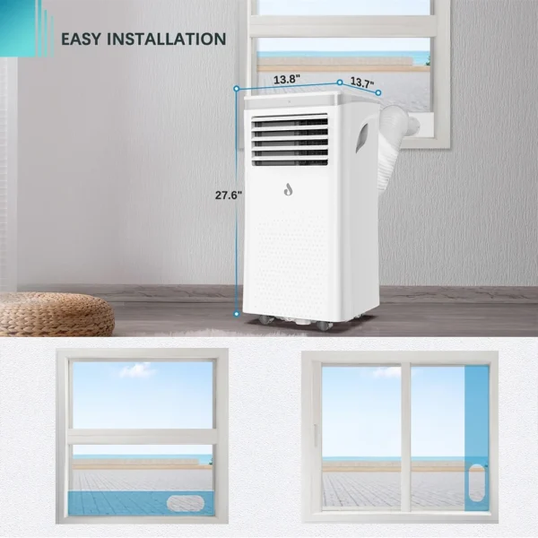 LUKO A011D1-7K Portable Air Conditioner Dehumidifier, 7000BTU Cooling Capacity - Image 3